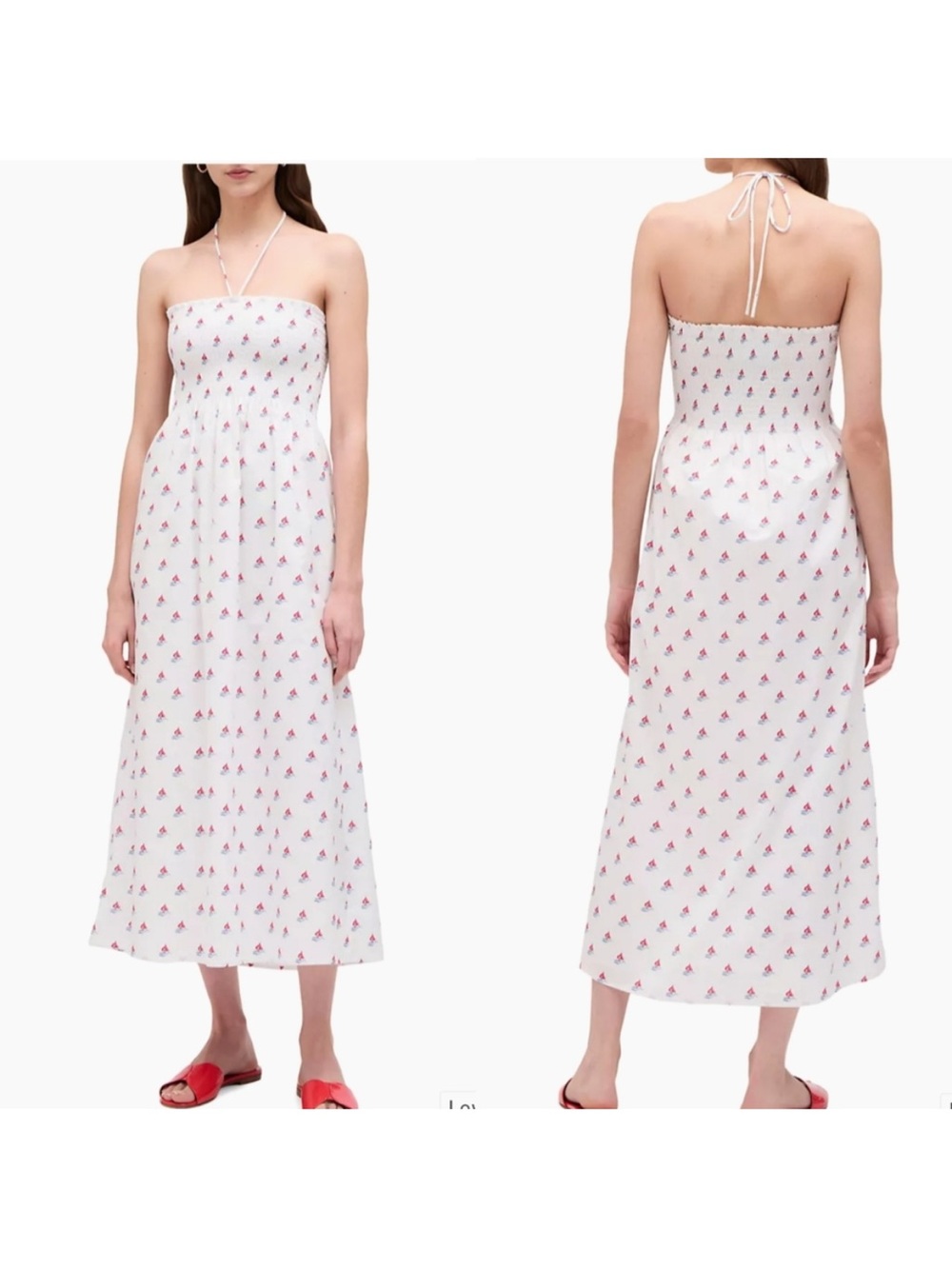 Hill House Home the Lucy nap midi white dress love boats cotton